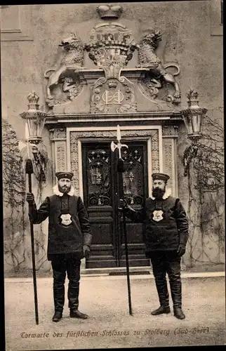 Ak Stolberg Südharz, Torwarte des fürstlichen Schlosses