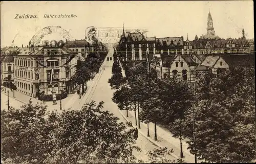 Ak Zwickau in Sachsen, Bahnhofstraße