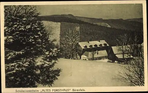 Ak Bärenfels Altenberg im Erzgebirge, Schülerinnenheim Altes Forsthaus