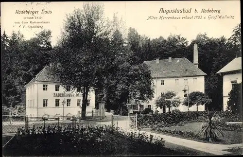 Ak Liegau Augustusbad Radeberg in Sachsen, altes Herrenhaus, Radeberger Haus