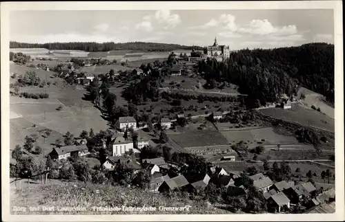 Ak Lauenstein Ludwigsstadt in Oberfranken, Burg und Dorf