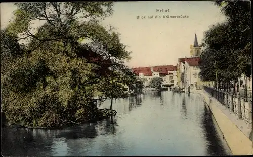 Ak Erfurt in Thüringen, Krämerbrücke