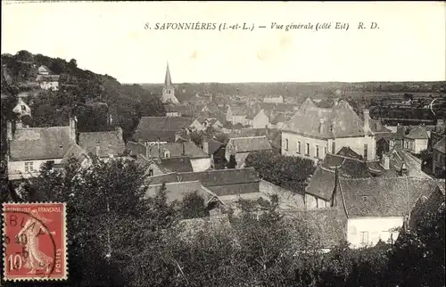 Ak Savonnières Indre et Loire, Vue generale