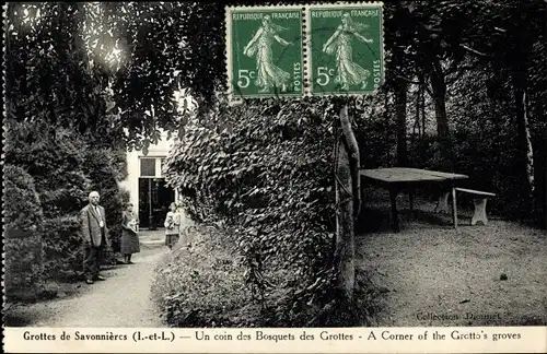 Ak Savonnières Indre et Loire, Un coin des Bosquets des Grottes