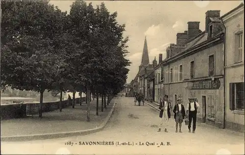 Ak Savonnières Indre et Loire, Le Quai