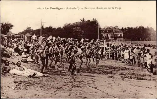 Ak Pouliguen Loire-Atlantique, Exercises physiques sur la plage