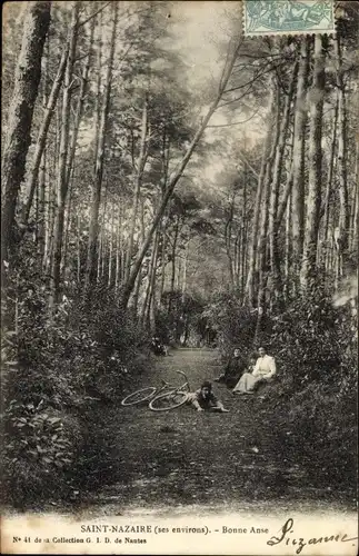 Ak Saint Nazaire Loire Atlantique, Waldpartie
