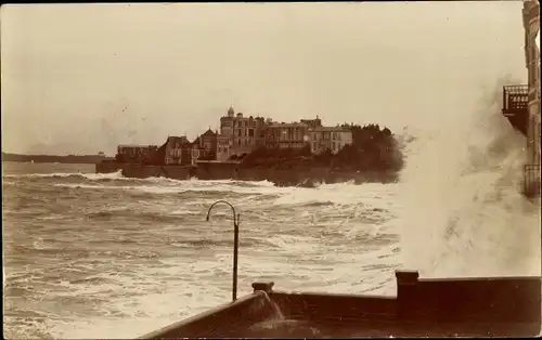 Ak Paramé Saint Malo Ille et Vilaine, Küste, Sturm