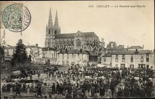 Ak Cholet Maine et Loire, Le Marche aux Boeufs