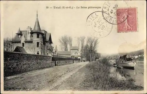 Ak Triel Yvelines, La Seine pittoresque