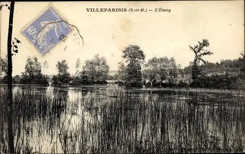 Ak Villeparisis Seine et Marne, L'Etang
