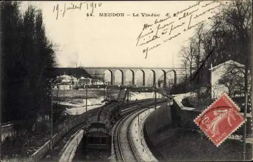 Ak Meudon Hauts de Seine, Le Viaduc