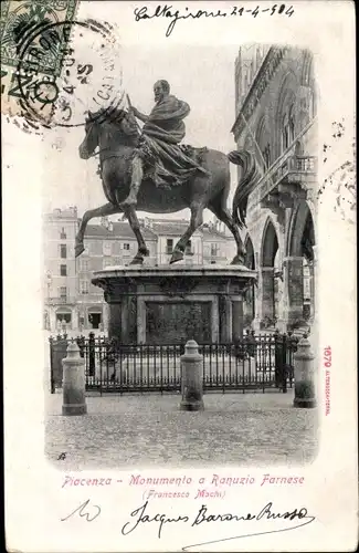 Ak Piacenza Emilia Romagna, Monumento a Ranuzio Farnese, Francesco Mochi