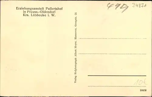 Ak Preußisch Oldendorf in Nordrhein Westfalen, Erziehungsanstalt Pollertshof, Sommerausflug d Knaben