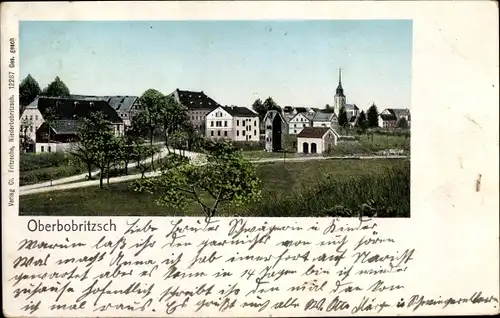 Ak Oberbobritzsch Bobritzsch Hilbersdorf im Erzgebirge, Blick auf den Ort