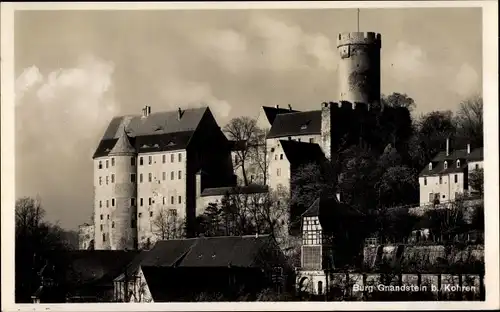 Ak Kohren Sahlis, Blick auf das Schloss Gnadenstein, Turm