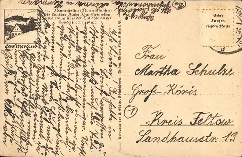 Ak Jonsdorf im Zittauer Gebirge, Blick zum Nonnenfelsen, Häuser
