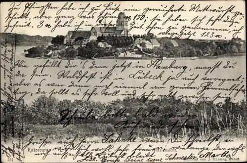 Ak Ratzeburg im Herzogtum Lauenburg, Totalansicht