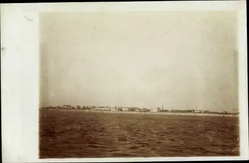 Foto Ak Norderney in Ostfriesland, Blick vom Wasser aus, Panorama