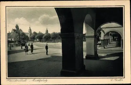 Ak Freudenstadt im Nordschwarzwald, Marktplatz