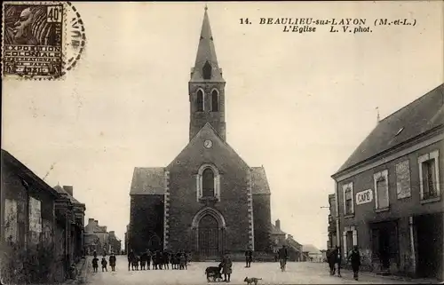 Ak Beaulieu sur Layon Maine et Loire, L'Eglise