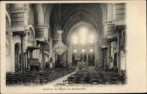 Ak Rambouillet Yvelines, Interieur de l'Eglise