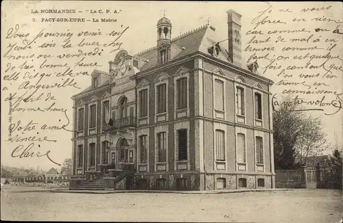 Ak Pacy sur Eure Eure, La Mairie