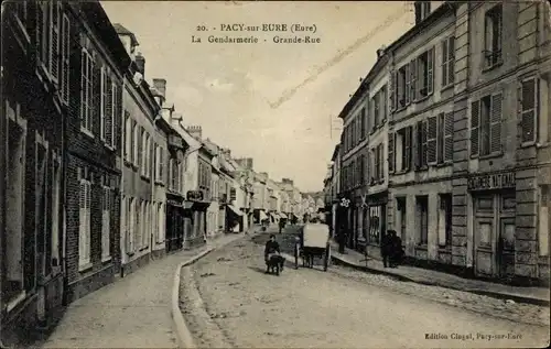 Ak Pacy sur Eure Eure, La Gendarmerie, Grande Rue