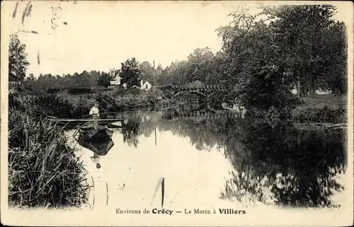 Ak Crecy en Brie Seine et Marne, Le Morin a Villiers