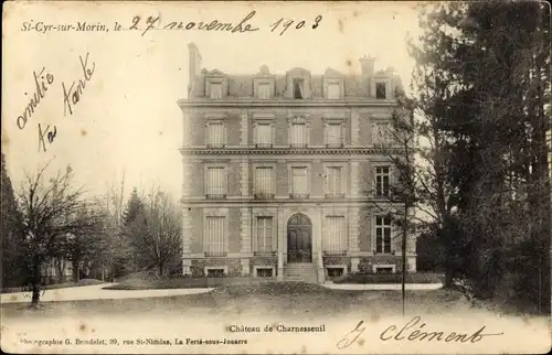 Ak Saint Cyr sur Morin Seine et Marne, Chateau de Charnesseuil