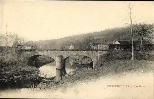 Ak Busserolles Seine-et-Marne, Le Pont