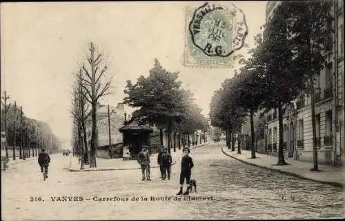 Ak Vanves Hauts de Seine, Carrefour de Route de Clamart