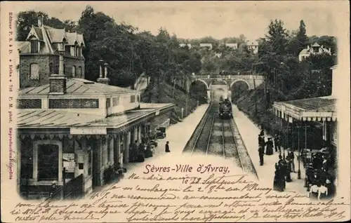 Ak Sevres Hauts de Seine, Ville d'Avray, La Gare