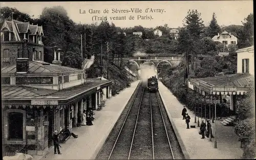 Ak Sevres Hauts de Seine, Ville d'Avray, La Gare