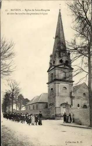 Ak Bayeux Calvados, Eglise de Saint Exupere
