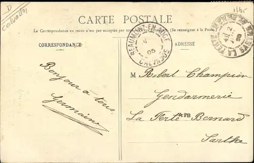 Ak Beaumont en Auge Calvados, Place de l'Eglise