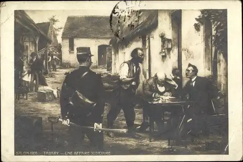 Künstler Ak Tabary, Une Affaire Judiciaire, Salon 1905, Polizist