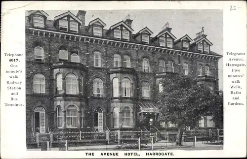 Ak Harrogate Yorkshire England, The Avenue Hotel