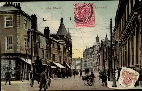 Ak Leicester East Midlands England, Granby Street