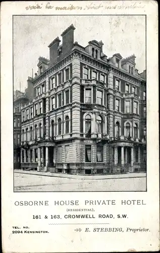 Ak Kensington London, Osborne House Private Hotel, Cromwell Road