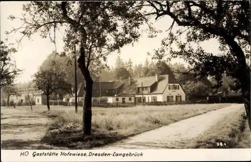 Ak Dresden Langebrück, HO Gaststätte Hofewiese