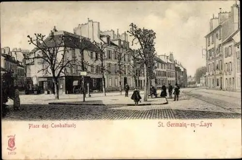 Ak Saint Germain en Laye Yvelines, Place des Combattants
