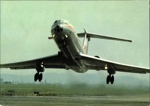 Ak DDR Interflug Flugzeug TU 134