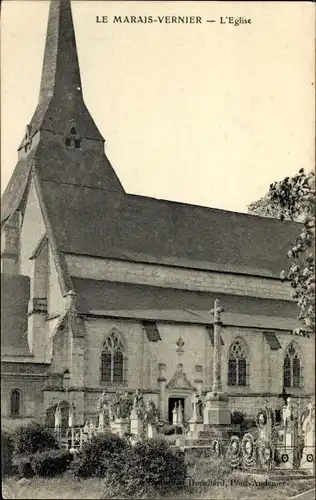 Ak Marais Vernier Eure, L'Eglise