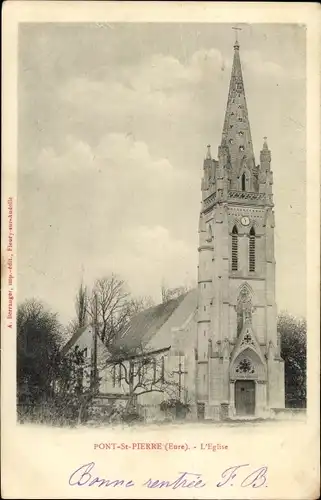 Ak Pont Saint Pierre Eure, L'Eglise