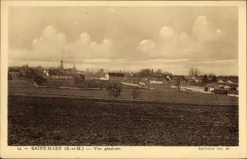 Ak Saint Mard Seine-et-Marne, Vue generale