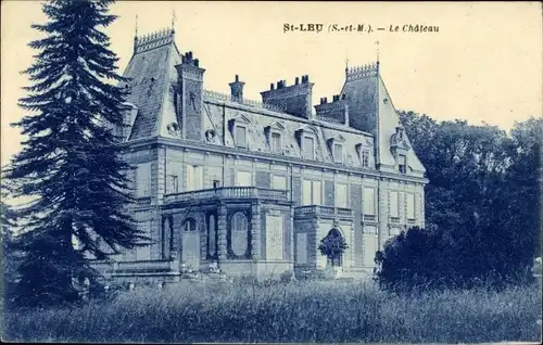 Ak Saint Leu Cesson Seine et Marne, Le Chateau