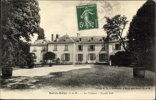 Ak Saint Méry Seine et Marne, Le Chateau