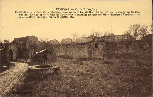 Ak Provins Seine et Marne, Porte Saint Jean