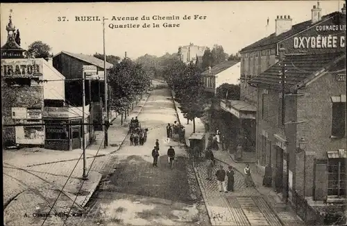 Ak Rueil Hauts-de-Seine, Avenue du Chemin de Fer, Quartier de la Gare